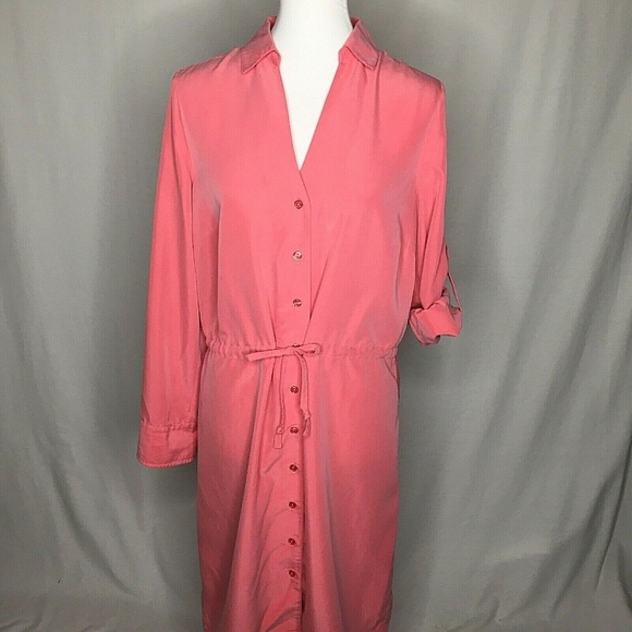 Soft Surroundings Shirt Dress LS With Roll-Tab Opt - Picture 6 of 8